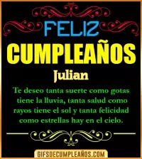 Frases de Cumpleaños Julian